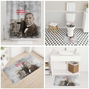 Booker T. Washington Bathroom Set Halftone Portrait Design Tilling a Field Quote Historical Civil Rights Tribute - African Pride