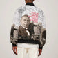 Booker T. Washington Bomber Jacket Halftone Portrait Design Tilling a Field Quote Historical Civil Rights Tribute - African Pride