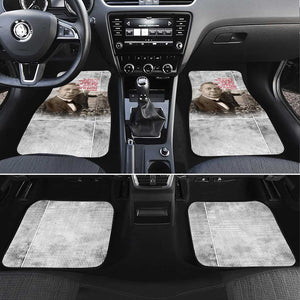Booker T. Washington Car Mats Halftone Portrait Design Tilling a Field Quote Historical Civil Rights Tribute - African Pride