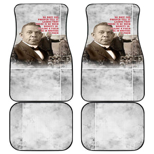 Booker T. Washington Car Mats Halftone Portrait Design Tilling a Field Quote Historical Civil Rights Tribute - African Pride