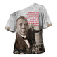 Booker T. Washington Cross Shoulder Shirt Halftone Portrait Design Tilling a Field Quote Historical Civil Rights Tribute - African Pride