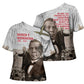 Booker T. Washington Cross Shoulder Shirt Halftone Portrait Design Tilling a Field Quote Historical Civil Rights Tribute - African Pride