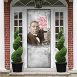 Booker T. Washington Door Cover Halftone Portrait Design Tilling a Field Quote Historical Civil Rights Tribute - African Pride