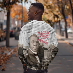 Booker T. Washington Sweatshirt Halftone Portrait Design Tilling a Field Quote Historical Civil Rights Tribute - African Pride