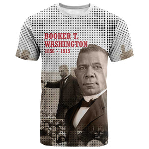 Booker T. Washington T shirt Halftone Portrait Design Tilling a Field Quote Historical Civil Rights Tribute TS04