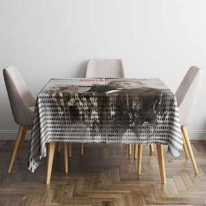 Booker T. Washington Tablecloth Halftone Portrait Design Tilling a Field Quote Historical Civil Rights Tribute - African Pride