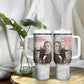 Booker T. Washington Tumbler With Handle Halftone Portrait Design Tilling a Field Quote Historical Civil Rights Tribute - African Pride