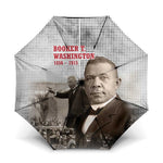 Booker T. Washington Umbrella Halftone Portrait Design Tilling a Field Quote Historical Civil Rights Tribute - African Pride