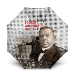 Booker T. Washington Umbrella Halftone Portrait Design Tilling a Field Quote Historical Civil Rights Tribute - African Pride