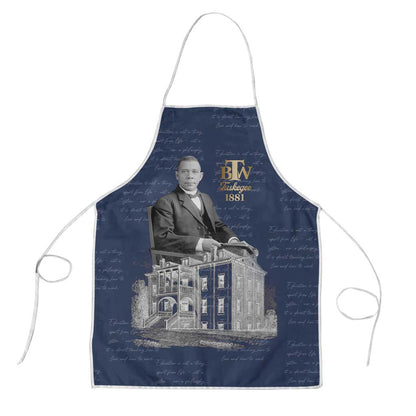 Booker T. Washington Apron Tuskegee Institute Design Educational Legacy 1881 Historic Tribute - African Pride