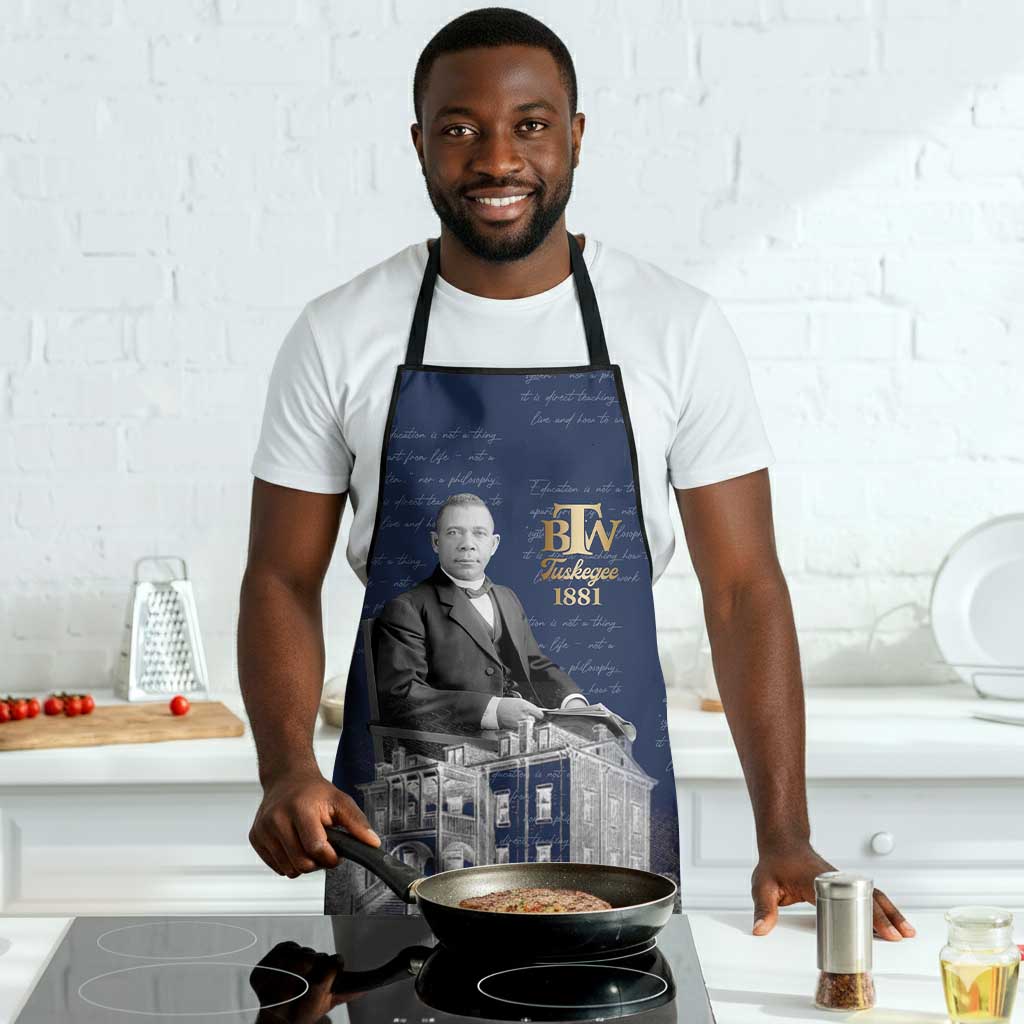 Booker T. Washington Apron Tuskegee Institute Design Educational Legacy 1881 Historic Tribute - African Pride