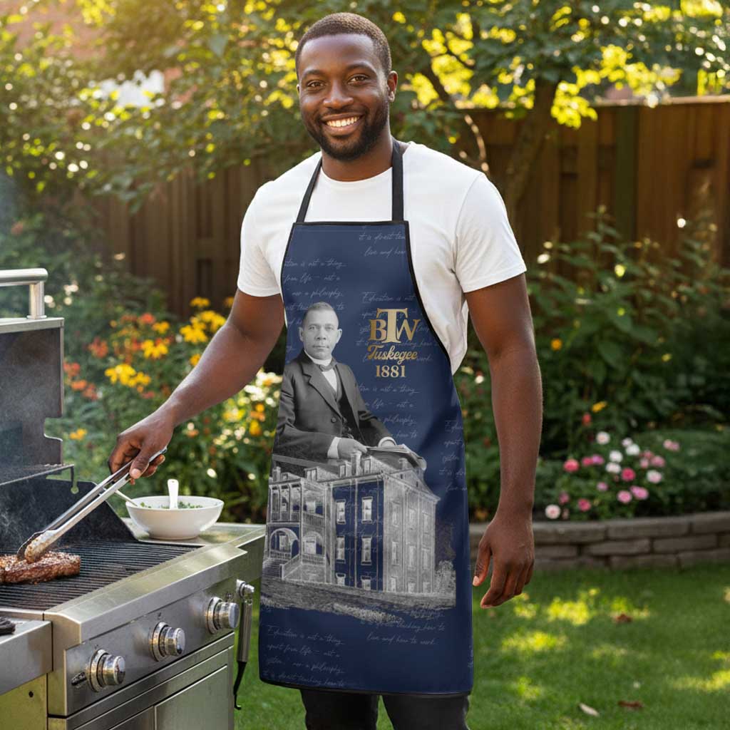 Booker T. Washington Apron Tuskegee Institute Design Educational Legacy 1881 Historic Tribute - African Pride