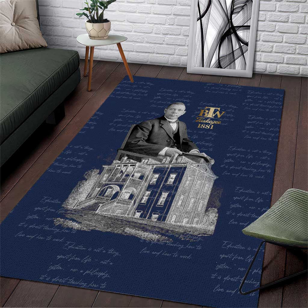 Booker T. Washington Area Rug Tuskegee Institute Design Educational Legacy 1881 Historic Tribute - African Pride