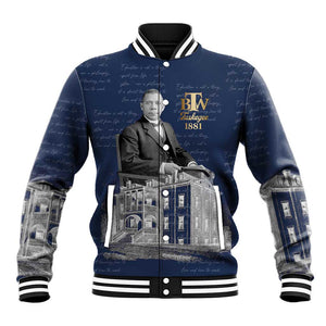 Booker T. Washington Baseball Jacket Tuskegee Institute Design Educational Legacy 1881 Historic Tribute - African Pride