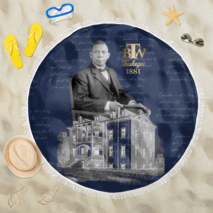 Booker T. Washington Beach Blanket Tuskegee Institute Design Educational Legacy 1881 Historic Tribute - African Pride