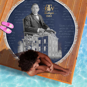 Booker T. Washington Beach Blanket Tuskegee Institute Design Educational Legacy 1881 Historic Tribute - African Pride