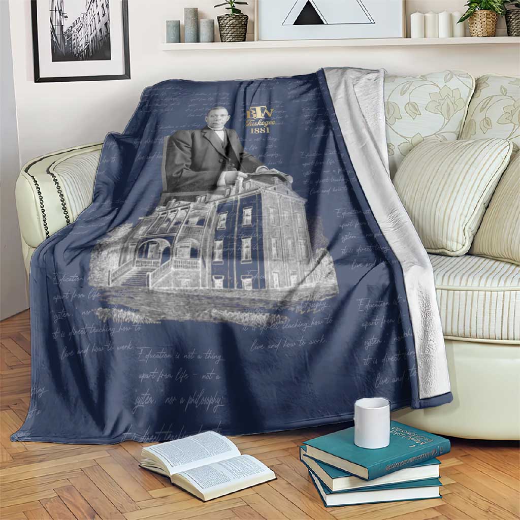 Booker T. Washington Blanket Tuskegee Institute Design Educational Legacy 1881 Historic Tribute - African Pride