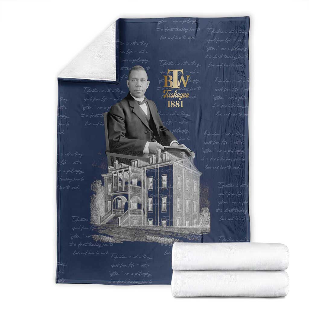 Booker T. Washington Blanket Tuskegee Institute Design Educational Legacy 1881 Historic Tribute - African Pride