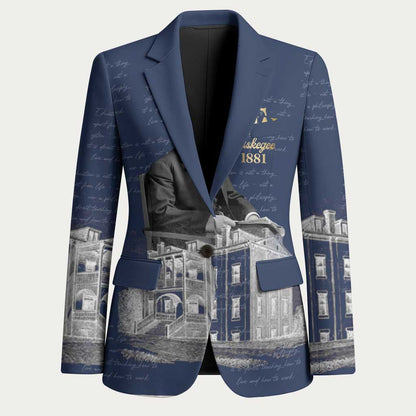 Booker T. Washington Blazer Tuskegee Institute Design Educational Legacy 1881 Historic Tribute - African Pride
