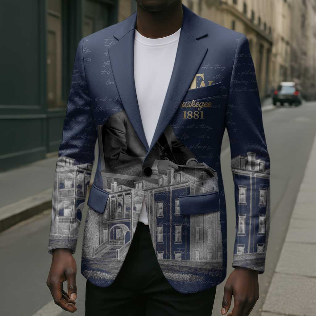 Booker T. Washington Blazer Tuskegee Institute Design Educational Legacy 1881 Historic Tribute - African Pride