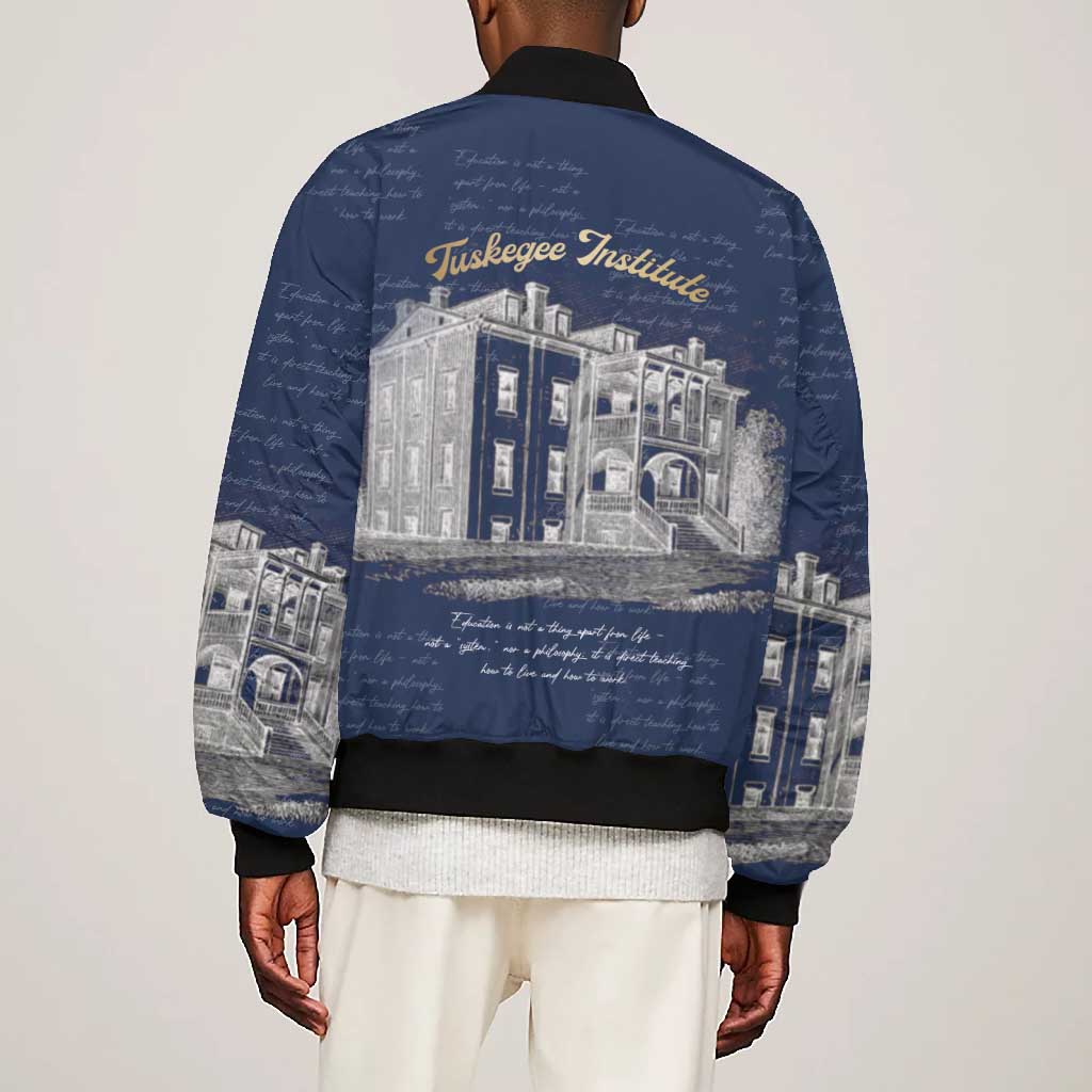 Booker T. Washington Bomber Jacket Tuskegee Institute Design Educational Legacy 1881 Historic Tribute - African Pride