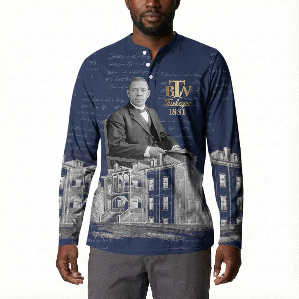 Booker T. Washington Button Sweatshirt Tuskegee Institute Design Educational Legacy 1881 Historic Tribute