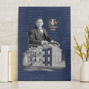 Booker T. Washington Canvas Wall Art Tuskegee Institute Design Educational Legacy 1881 Historic Tribute - African Pride