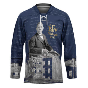 Booker T. Washington Hockey Jersey Tuskegee Institute Design Educational Legacy 1881 Historic Tribute - African Pride