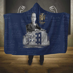 Booker T. Washington Hooded Blanket Tuskegee Institute Design Educational Legacy 1881 Historic Tribute - African Pride