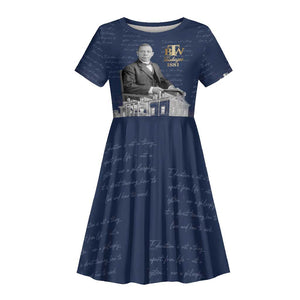 Booker T. Washington Kid Short Sleeve Dress Tuskegee Institute Design Educational Legacy 1881 Historic Tribute TS04