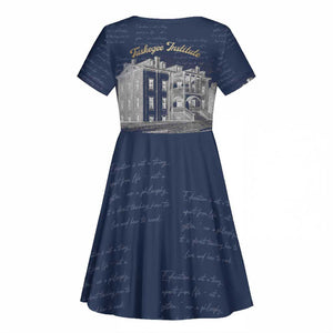 Booker T. Washington Kid Short Sleeve Dress Tuskegee Institute Design Educational Legacy 1881 Historic Tribute TS04