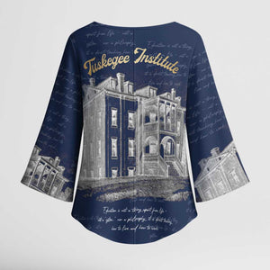 Booker T. Washington Kimono Sleeve Blouse Tuskegee Institute Design Educational Legacy 1881 Historic Tribute - African Pride