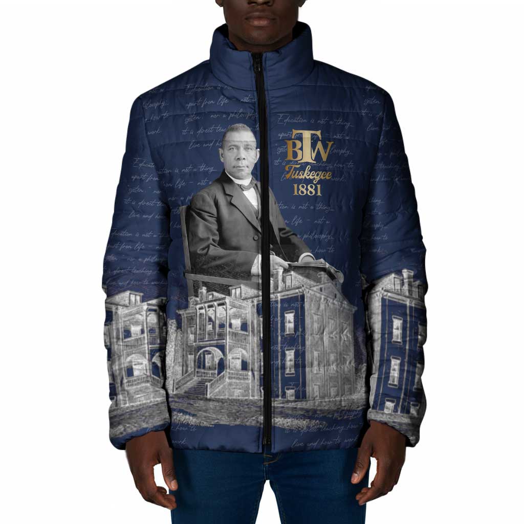 Booker T. Washington Padded Jacket Tuskegee Institute Design Educational Legacy 1881 Historic Tribute - African Pride