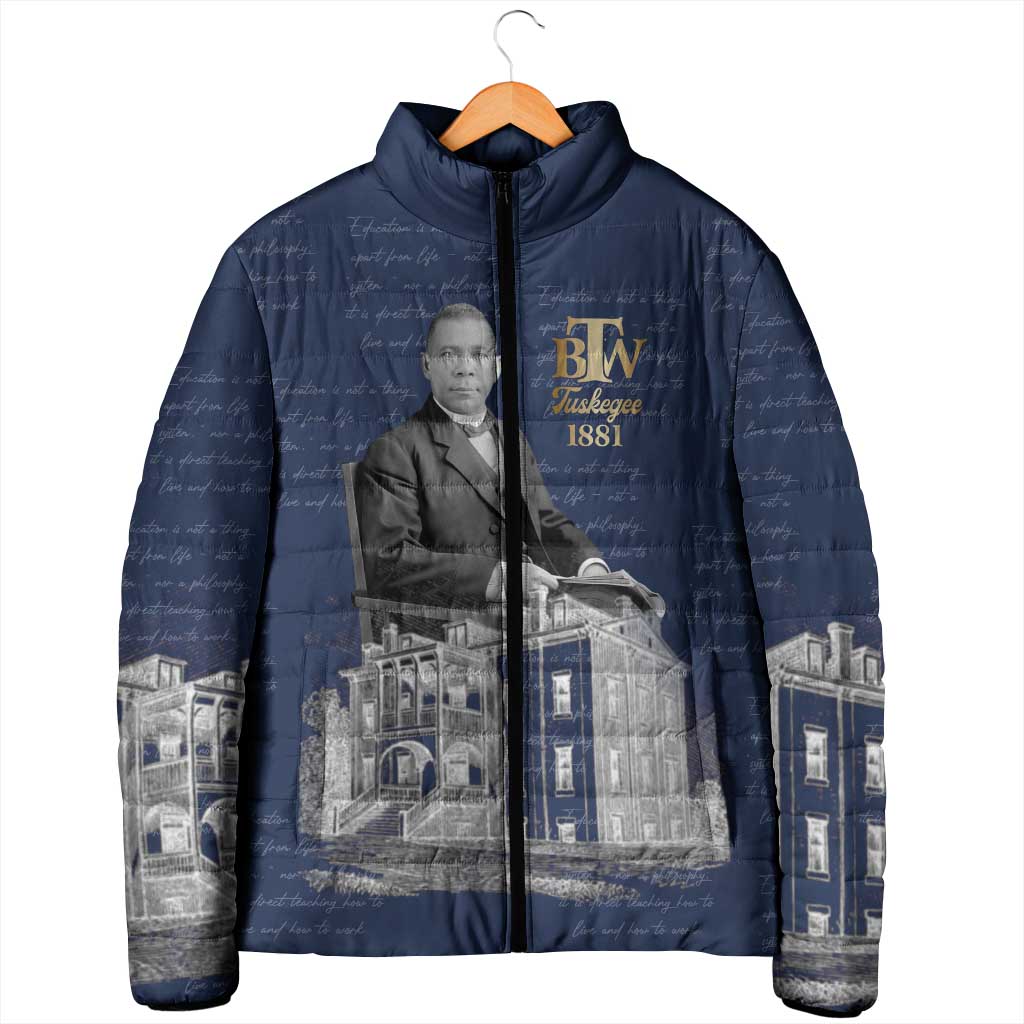 Booker T. Washington Padded Jacket Tuskegee Institute Design Educational Legacy 1881 Historic Tribute - African Pride
