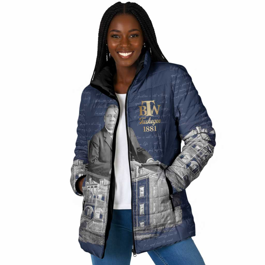 Booker T. Washington Padded Jacket Tuskegee Institute Design Educational Legacy 1881 Historic Tribute - African Pride
