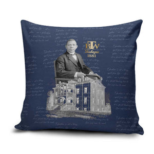 Booker T. Washington Pillow Cover Tuskegee Institute Design Educational Legacy 1881 Historic Tribute - African Pride