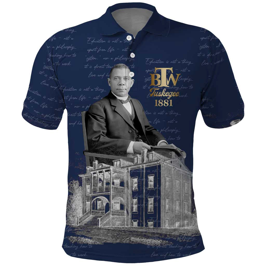 Booker T. Washington Polo Shirt Tuskegee Institute Design Educational Legacy 1881 Historic Tribute TS04