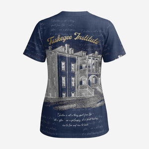 Booker T. Washington Scrub Top Tuskegee Institute Design Educational Legacy 1881 Historic Tribute - African Pride