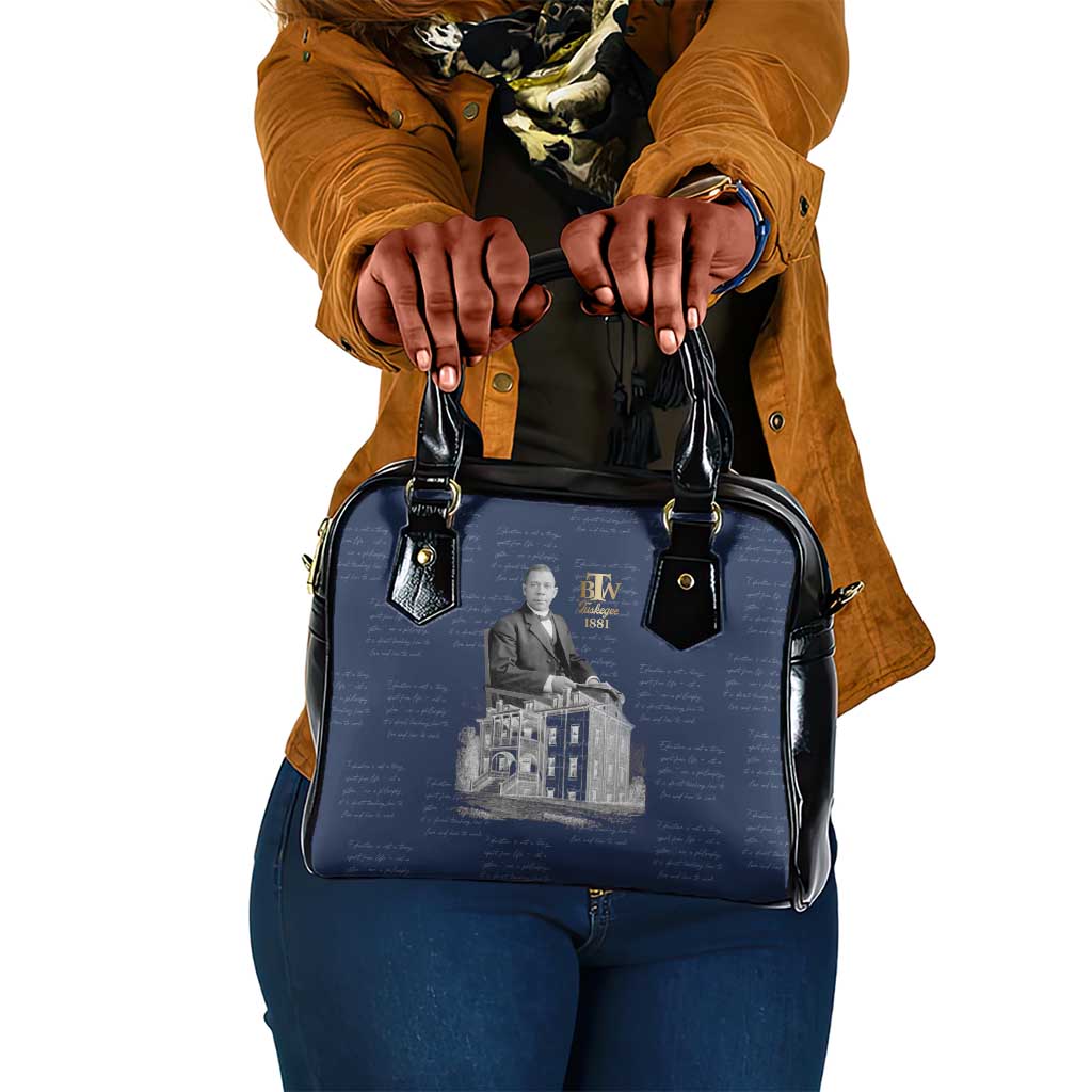 Booker T. Washington Shoulder Handbag Tuskegee Institute Design Educational Legacy 1881 Historic Tribute - African Pride