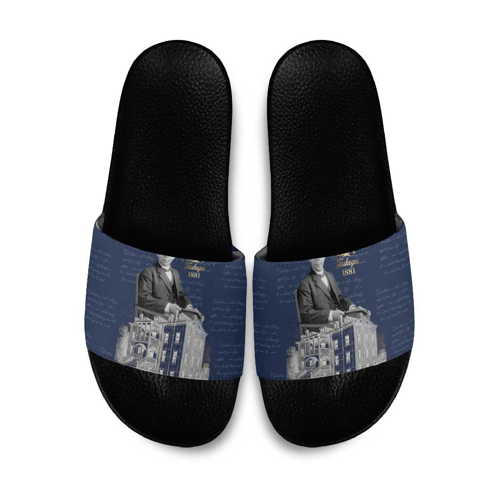 Booker T. Washington Slide Sandals Tuskegee Institute Design Educational Legacy 1881 Historic Tribute - African Pride