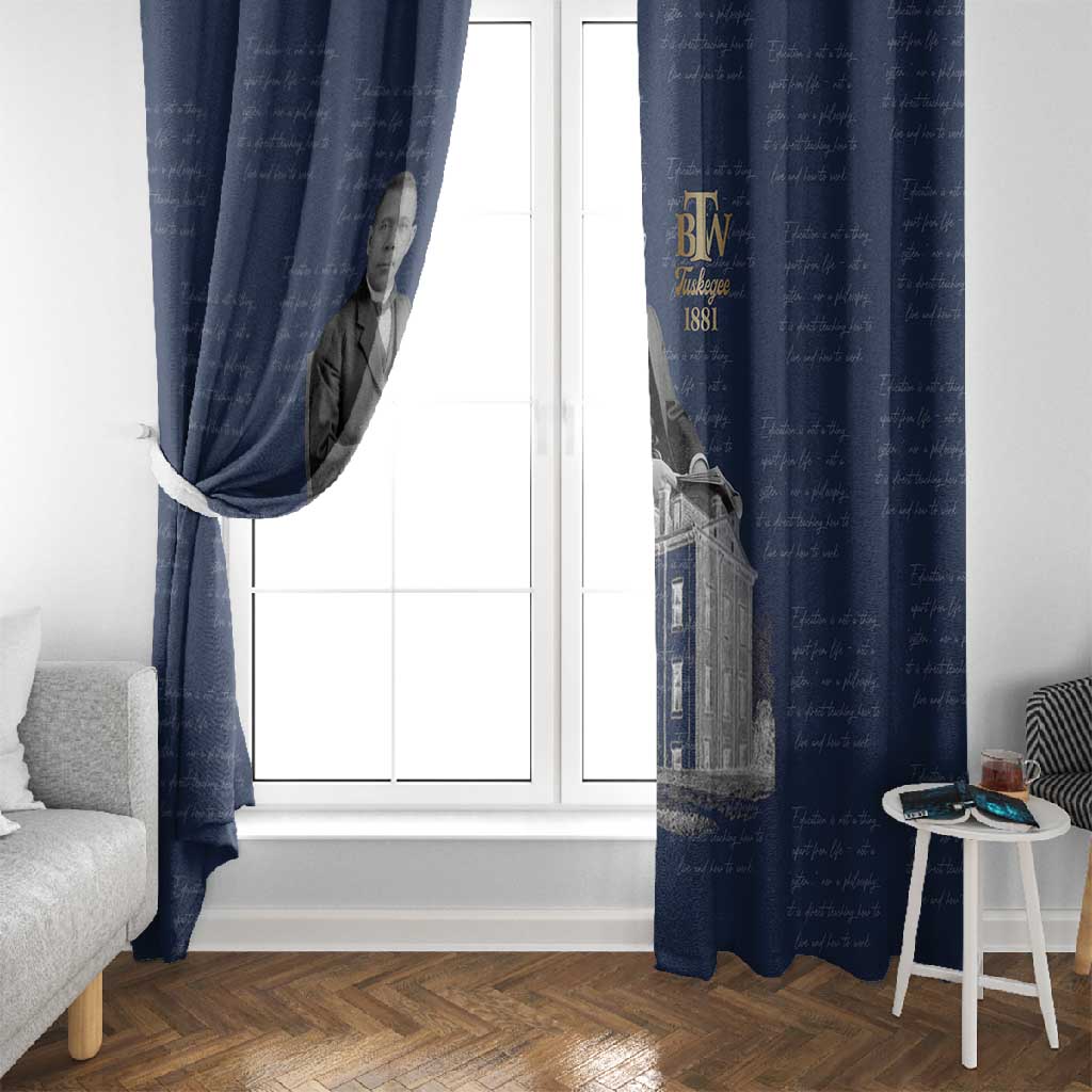 Booker T. Washington Window Curtain Tuskegee Institute Design Educational Legacy 1881 Historic Tribute - African Pride
