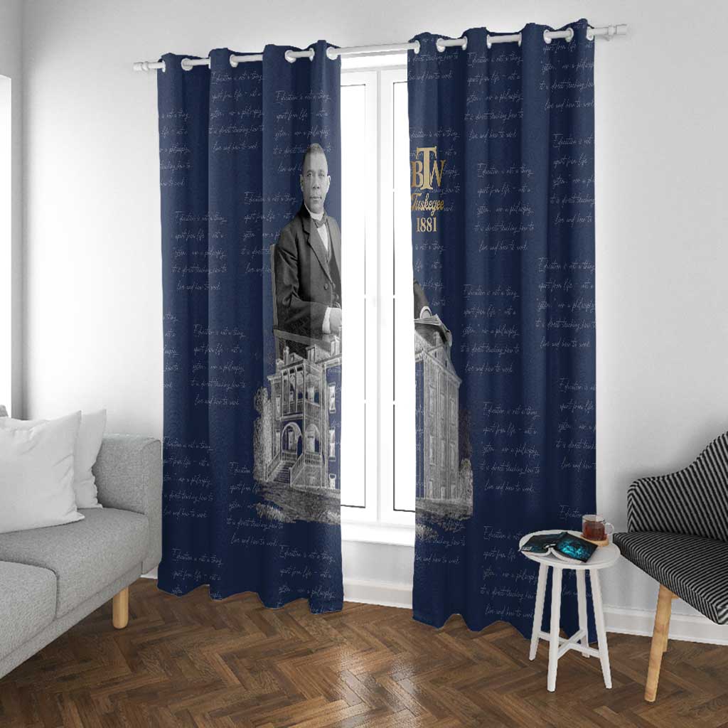 Booker T. Washington Window Curtain Tuskegee Institute Design Educational Legacy 1881 Historic Tribute - African Pride