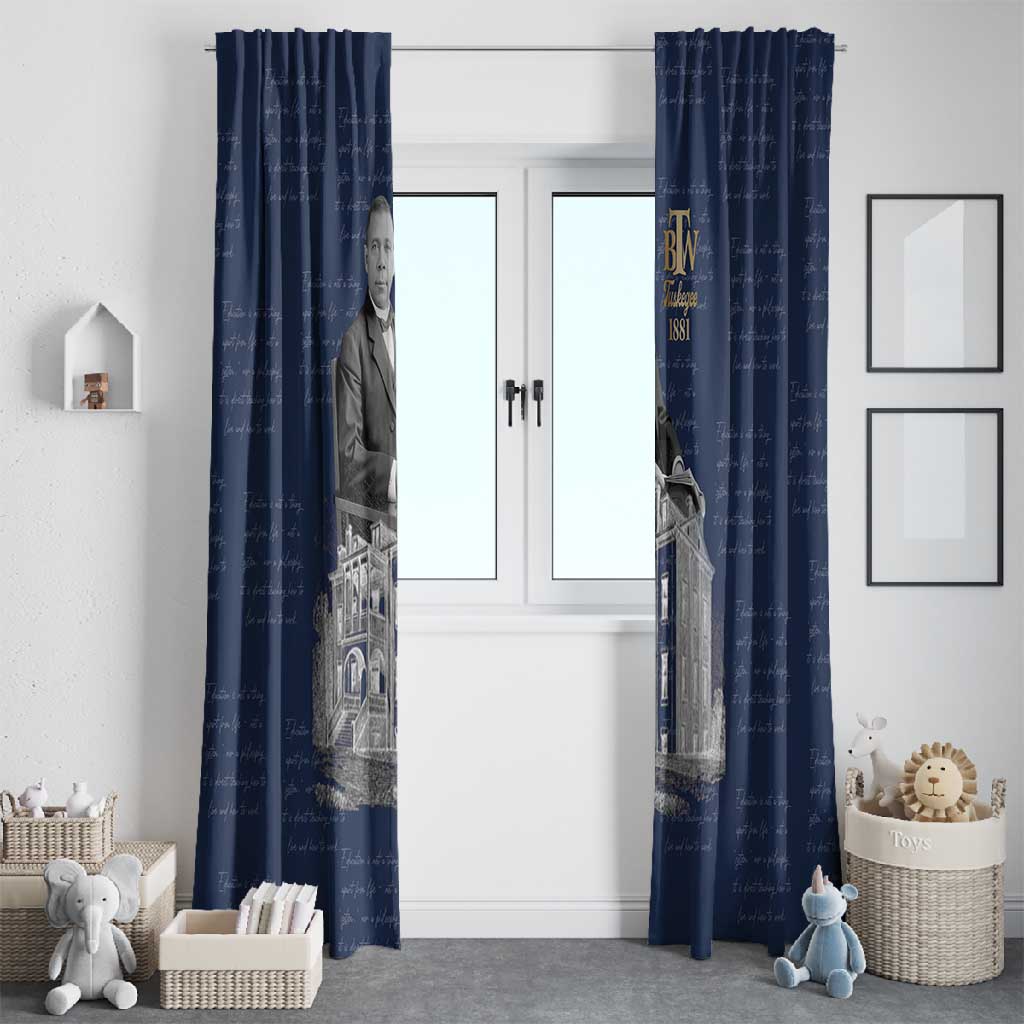 Booker T. Washington Window Curtain Tuskegee Institute Design Educational Legacy 1881 Historic Tribute - African Pride