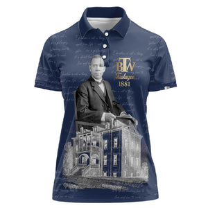 Booker T. Washington Women Polo Shirt Tuskegee Institute Design Educational Legacy 1881 Historic Tribute TS04