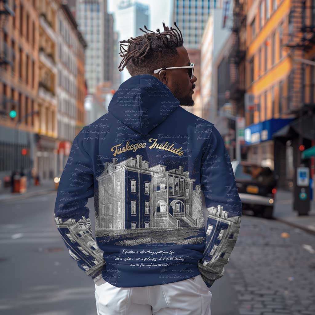 Booker T. Washington Zip Hoodie Tuskegee Institute Design Educational Legacy 1881 Historic Tribute - African Pride