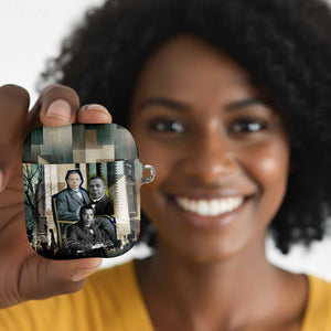 Booker T. Washington AirPods Case Historic Portrait Collage Civil Rights Legacy Educational Pioneer Design - African Pride