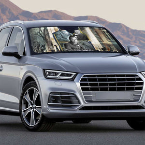 Booker T. Washington Auto Sun Shade Historic Portrait Collage Civil Rights Legacy Educational Pioneer Design - African Pride