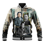 Booker T. Washington Baseball Jacket Historic Portrait Collage Civil Rights Legacy Educational Pioneer Design - African Pride