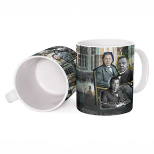 Booker T. Washington Ceramic Mug Historic Portrait Collage Civil Rights Legacy Educational Pioneer Design - African Pride