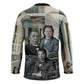 Booker T. Washington Hockey Jersey Historic Portrait Collage Civil Rights Legacy Educational Pioneer Design - African Pride